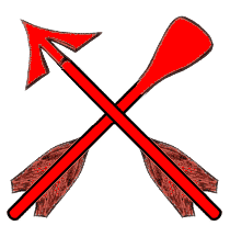 [Unidentified red crossed arrows banner (Teutonic Order)]